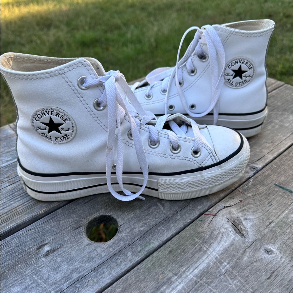Leather platform converse - Picture 2 of 9